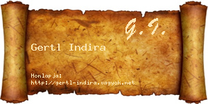 Gertl Indira névjegykártya